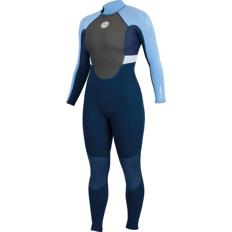 Alder Impact Women's 3/2mm Back Zip Blue Full Length Wetsuit