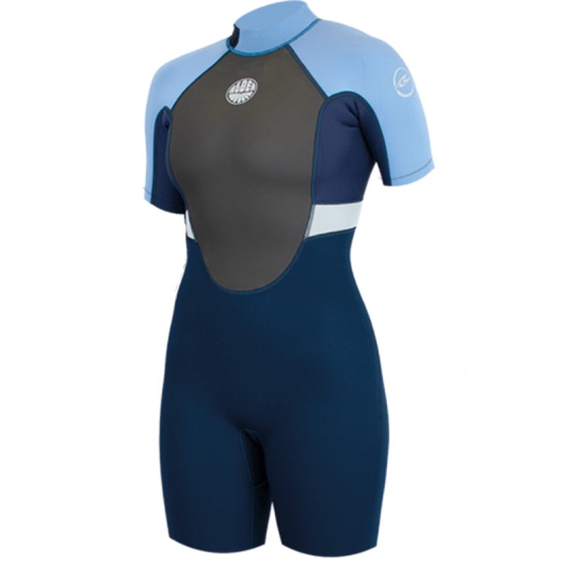Alder Impact Women's 3/2mm Back Zip Blue Short Wetsuit