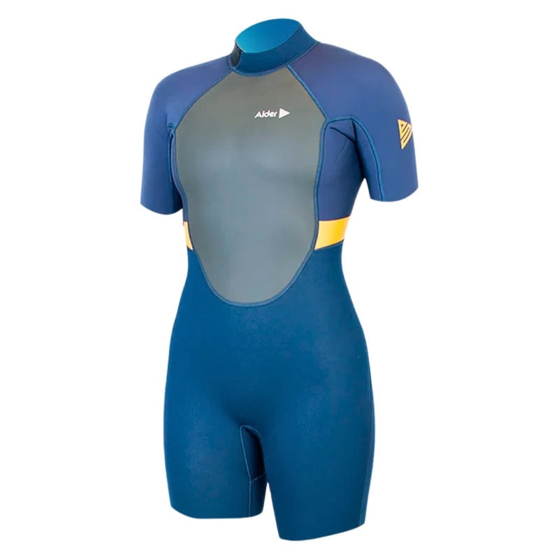 Alder Impact Women's 3/2mm Back Zip Orange Short Wetsuit