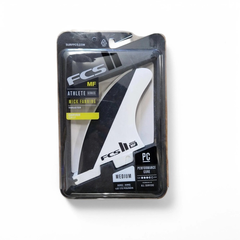 FCS II Mick Fanning PC Tri Thruster Surfboard Fins Set Medium