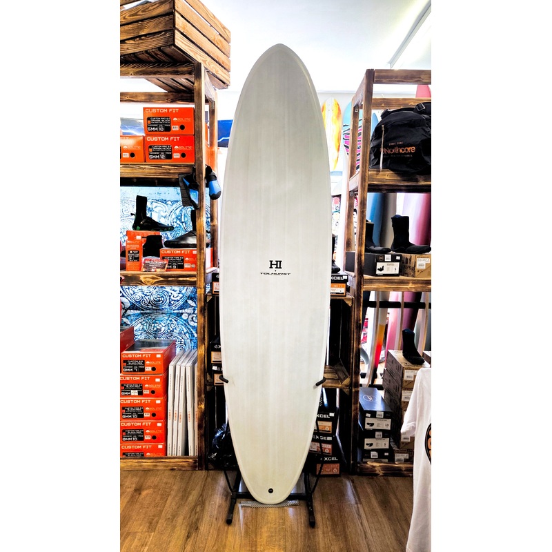 Harley Ingleby 7'2 MOE Thunderbolt Red Surfboard FCS-II White (USED)