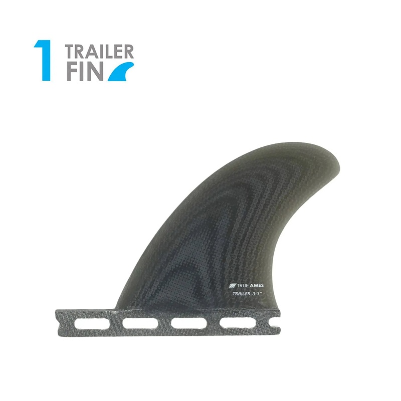 True Ames 3.3" Trailer - Futures Compatible (Solid Fiberglass) Smoke