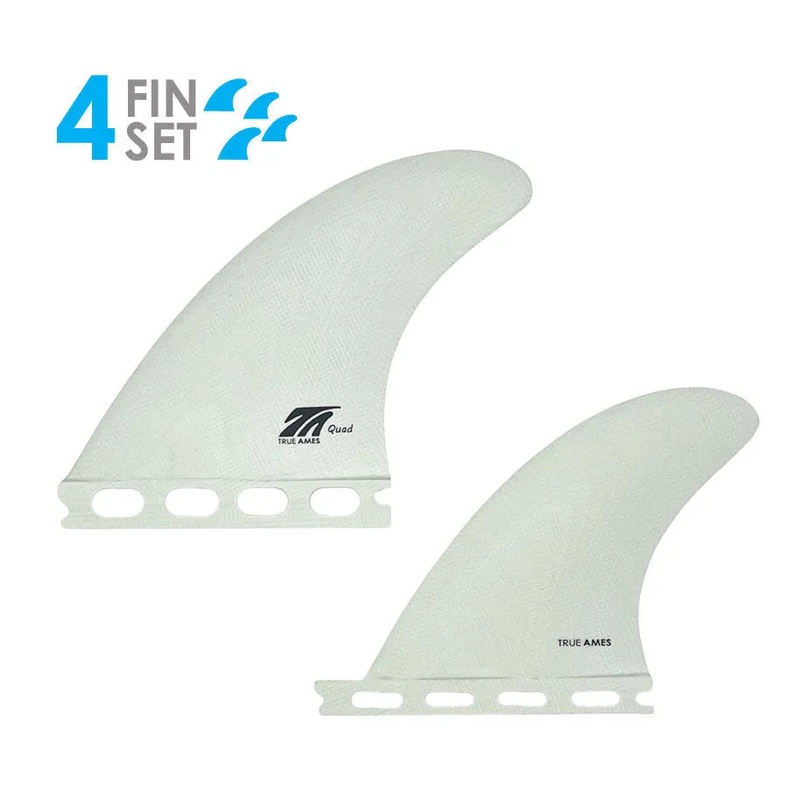 True Ames Quad Futures Compatible (Fibreglass) White