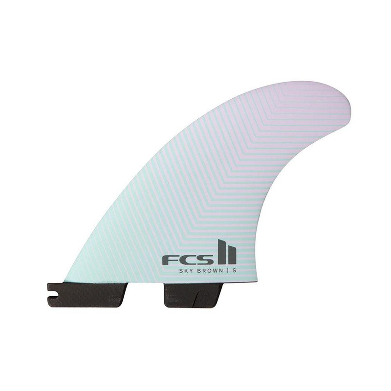 FCS II Sky Brown PC Tri Fins Small