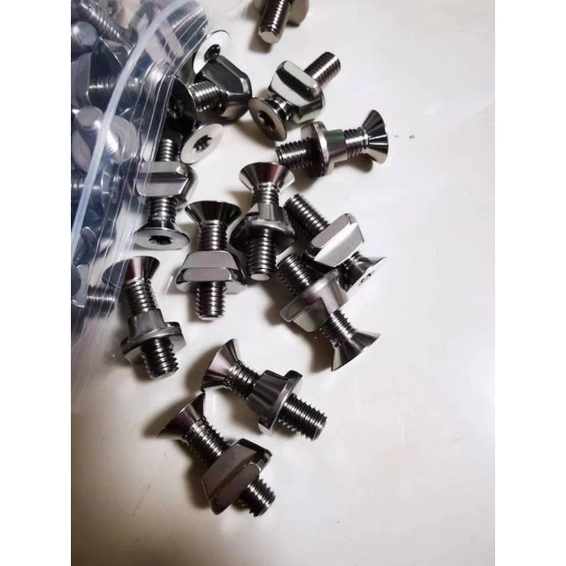 Titanium T Nut Slider and Bolt Set x4 M8 For Foilboard