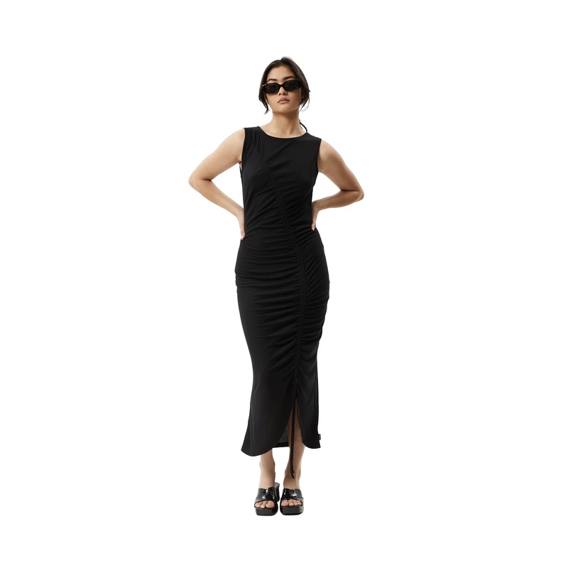 Afends Mirage Bamboo Sheer Maxi Dress