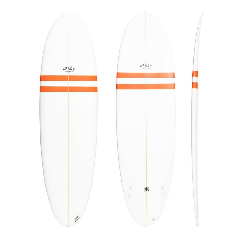 2BU 6'8" x 21 1/4" X  2 3/4" - 44.40L, Round Pin, 2x  Futures Fin Boxes, PU - ID:901980