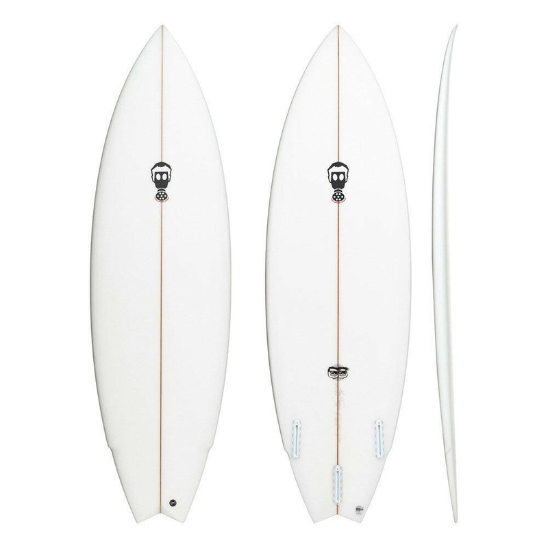 Twin 5'8" x 19 3/4" X  2 1/2" - 29.50L, 3x  Futures Fin Boxes, PU - ID:896754