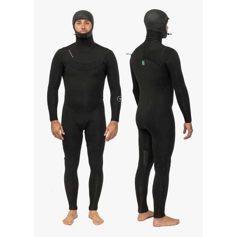 Vissla Wetsuit NEW SEAS 5-4 HOODED V ZIP-BLK