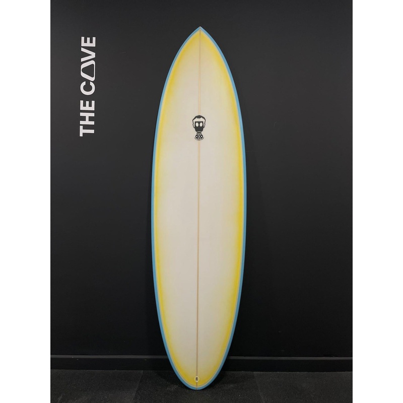 One Bad Egg (wide) 6'4" x 21" X  2 7/8" - 42.50L, 3x  Single + 2 Boxes Futures Fin Boxes, PU [Semi New] - ID:959324