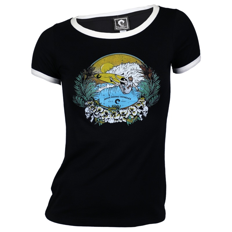Lei Back Ladies S/S Ringer T-Shirt