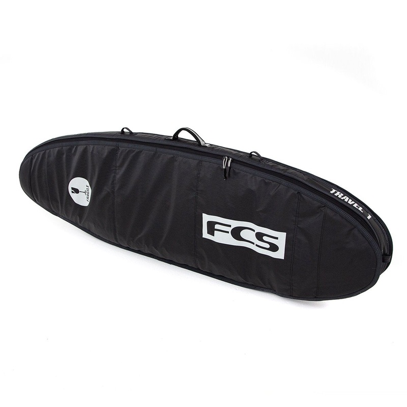 FCS board bag - Travel 1 Hybrid/Funboard Bags Black-Grey