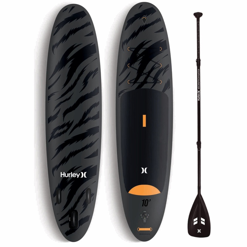 Hurley iSUP - Advantage 10' Inflatable Paddleboard Set - Black-Tiger
