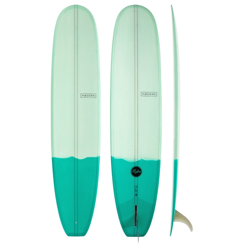Modern Longboard - Retro 9'6 PU Two Tone Green