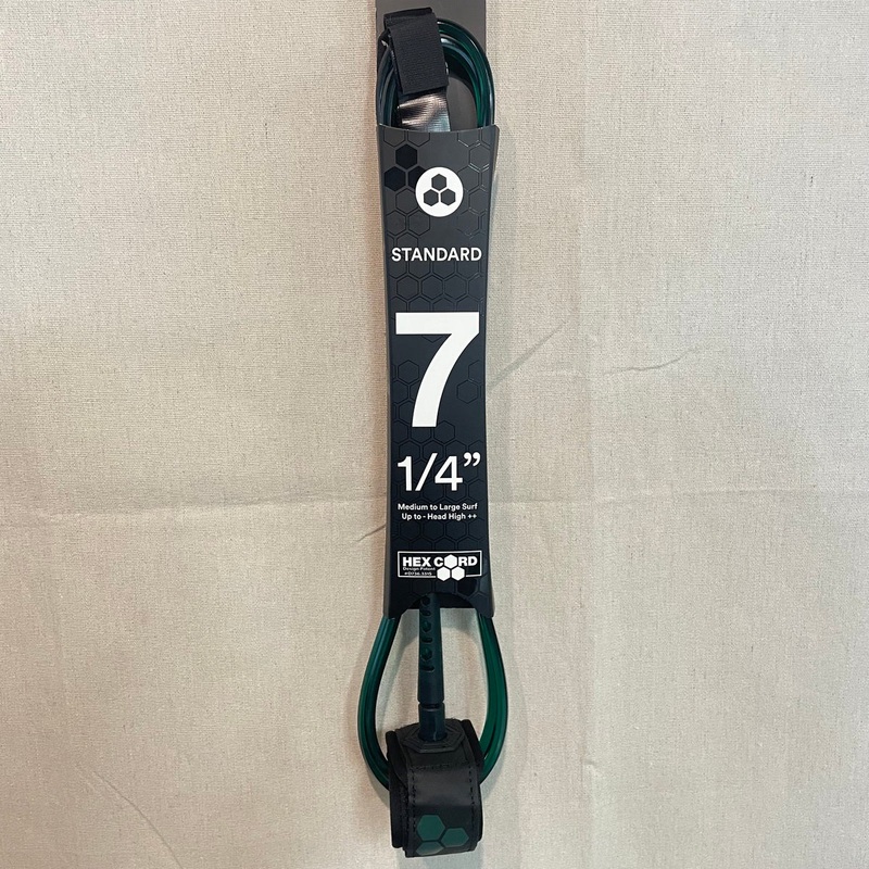 Leash - Channel Islands - 7 1/4 Hex Cord Standard Leash - Green