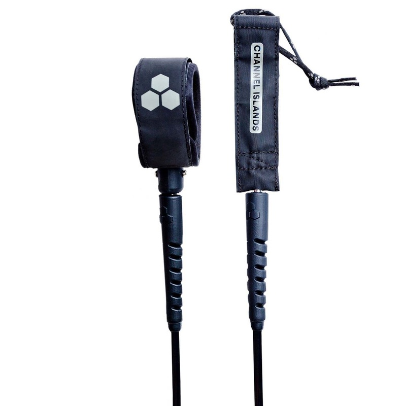 Leash - Channel Islands - 8' x 5/16 ROUND STEP UP LEASH BLACK