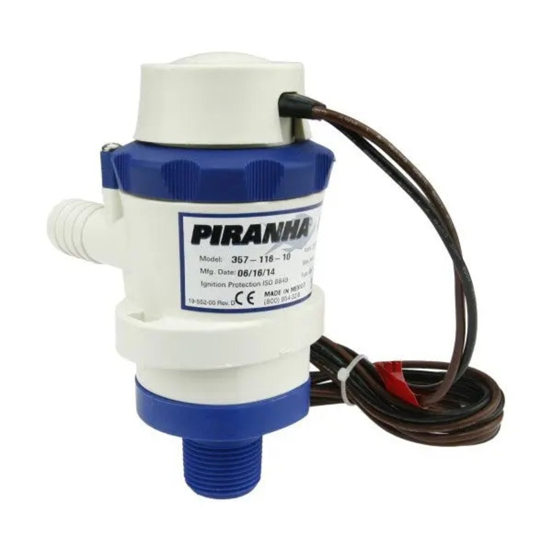 Shurflo Piranha 800 GPH Aerator Ballast Ballast Pump 3/4" - 110 lbs/min